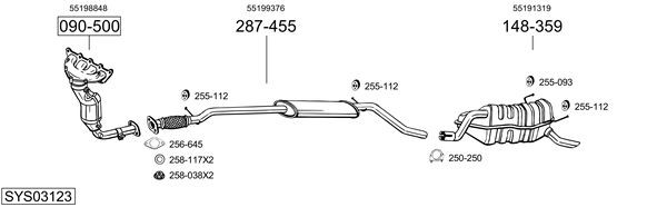 Выпускной трубопровод 838123 BOSAL