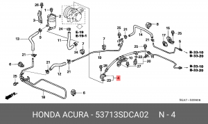 Шланг ГУР 53713SDCA02 HONDA