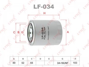 Фильтр топливный LF-034 LYNXAUTO