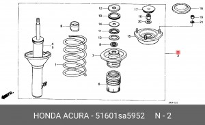 Амортизатор 51601SA5952 HONDA