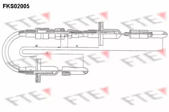 Трос, управление сцеплением FKS02005 FTE