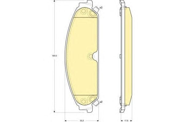Комплект тормозных колодок, диско 6141349 GIRLING