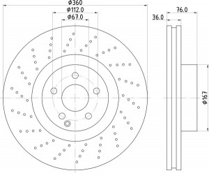 Тормозной диск MDC1667 MINTEX