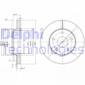 Тормозной диск BG2346 DELPHI