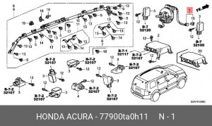 Жгут проводов подрулевого переключателя 77900TA0H11 HONDA
