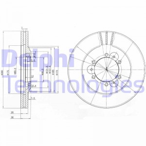 Тормозной диск BG3378 DELPHI
