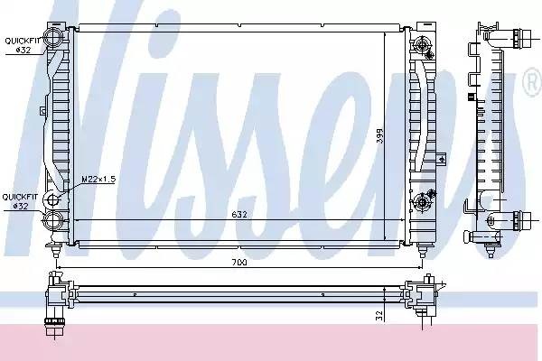 Радиатор охлаждения ДВС 60229 NISSENS