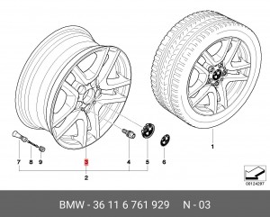 Диск колеса 36 11 6 761 929 BMW