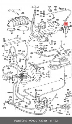 Уплотняющее кольцо 99970142340 PORSCHE