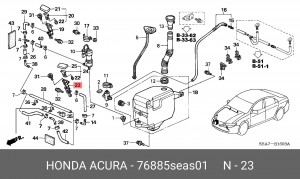 Форсунка стеклоомывателя 76885SEAS01 HONDA