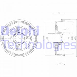 Тормозной барабан BF427 DELPHI