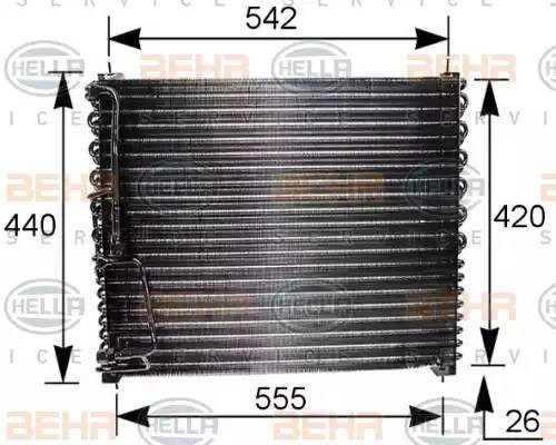 Конденсатор, кондиционер 8FC351035111 HELLA