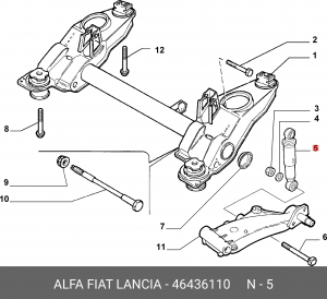 Амортизатор подвески 46436110 ALFA FIAT LANCIA