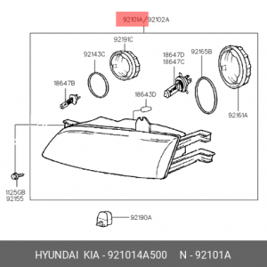 Основная фара 921014A500 HYUNDAI KIA