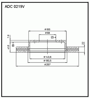 Диск тормозной ADC0219V ALLIED NIPPON
