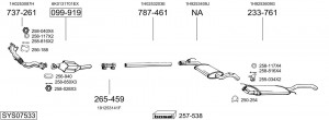Средний глушитель выхлопных газов 287913 BOSAL