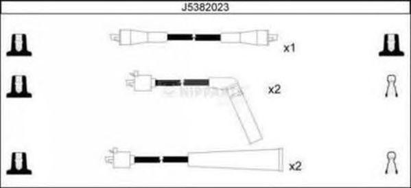 Ккомплект проводов зажигания J5382023 H B JAKOPARTS NIPPARTS