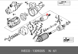 Реле, стартер 1309205 IVECO