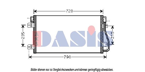Конденсатор, кондиционер 182027N AKS DASIS