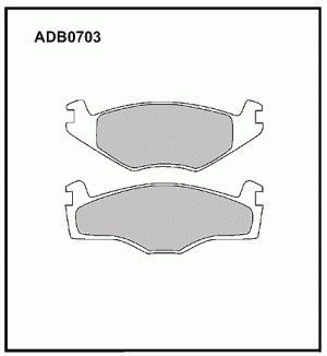 Колодки тормозные дисковые ADB0703 ALLIED NIPPON