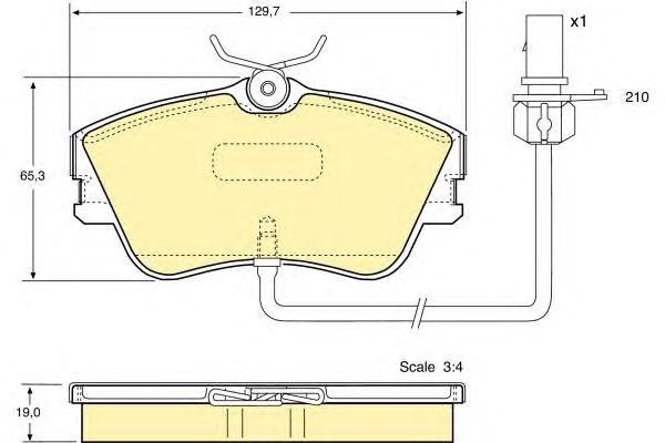 Комплект тормозных колодок, диско 6113671 GIRLING