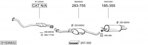 Средний глушитель выхлопных газов 283319 BOSAL