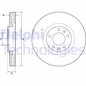Тормозной диск BG3683 DELPHI