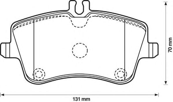 Комплект тормозных колодок, диско 571986B BENDIX JURID