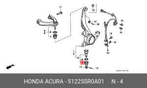 Опора шаровая подвески 51225SR0A01 HONDA