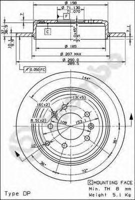 Тормозной диск 08.7716.20 BREMBO