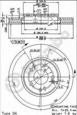 Тормозной диск 09.5373.20 BREMBO