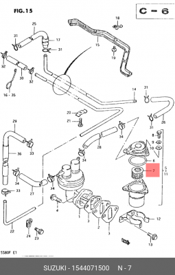 Топливный фильтр 15440-71500 SUZUKI
