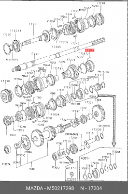 Деталь M50217298 MAZDA