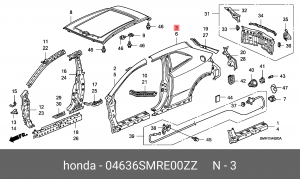 Панель кузова 04636SMRE00ZZ HONDA