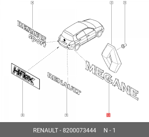 Эмблема 8200073444 RENAULT