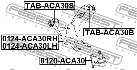 Сайлентблок TABACA30S FEBEST