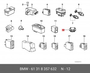 Датчик температуры охлаждающей жидкости 61 31 8 357 632 BMW