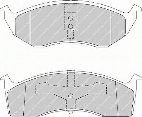 Комплект тормозных колодок, диско FSL1098 FERODO