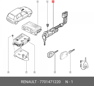 Замок зажигания 7701471220 RENAULT