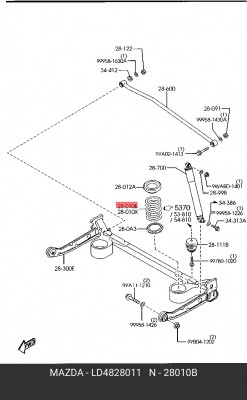 Пружина ходовой части LD48-28-011 MAZDA