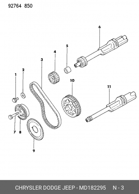 Ремень ГРМ MD182295 CHRYSLER