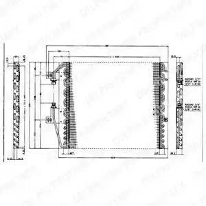 Конденсатор, кондиционер TSP0225163 DELPHI