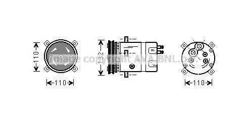 Заслонка дроссельная DWK019 AVA