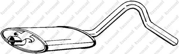 Средний глушитель выхлопных газов 185731 BOSAL