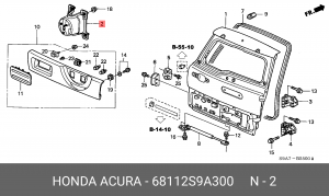 Крепление запасного колеса 68112S9A300 HONDA