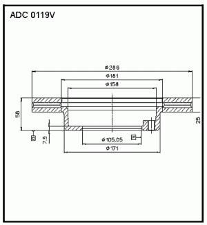 Диск тормозной ADC0119V ALLIED NIPPON