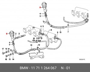 Клапан возврата ОГ 11 71 1 264 067 BMW