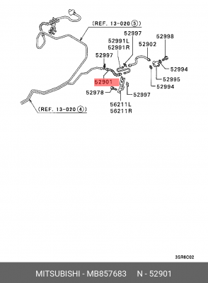 Тормозной шланг MB857683 MITSUBISHI