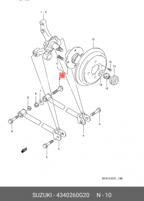 Комплект подшипника ступицы колеса 43402-60G20 SUZUKI
