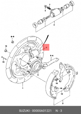 Колесный тормозной цилиндр 00000A01221 SUZUKI